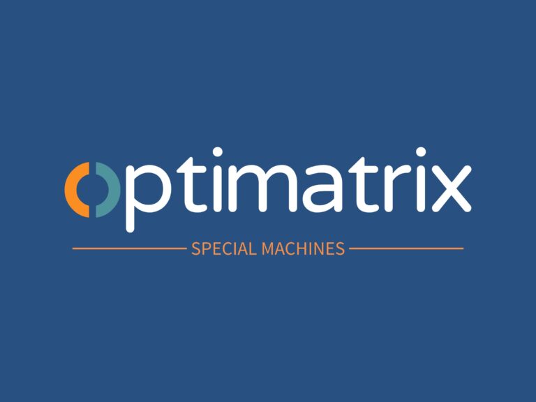 Optimatrix Main Logo blue background